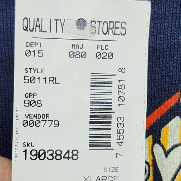 NEW Vintage Tultex Sweatshirt Women’s XL Blue Birdhouse Pumpkin Fall Cottagecore - Picture 10 of 10